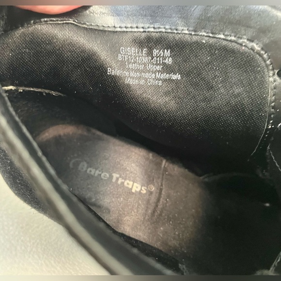 Black suede lace up ankle boots - Picture 5 of 7